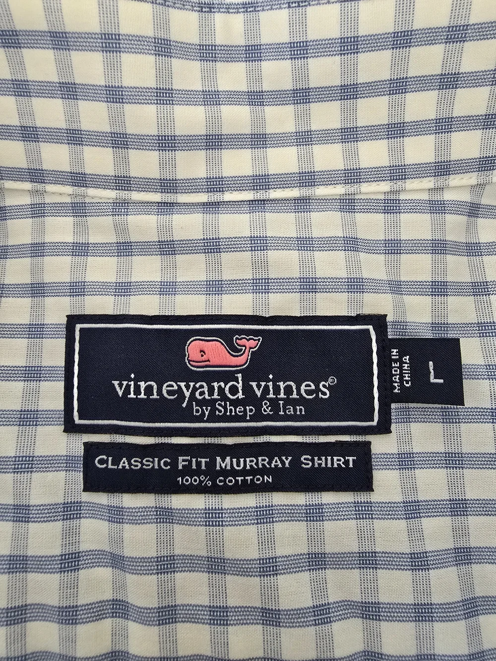 NWT Vineyard Vines Murray Shirt Gingham Marine Large - Picture 4 of 6